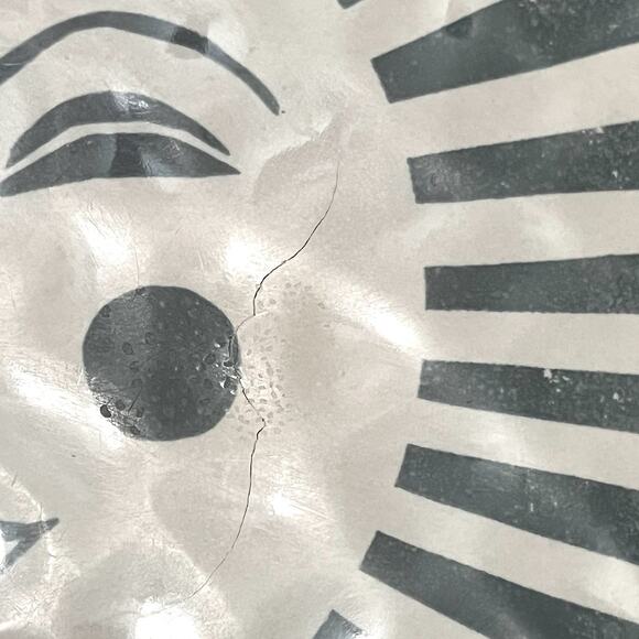 Vintage Boho Celestial Sun Face Plates Retro Cosmic Starburst Dinnerware 2pc Set - Picture 5 of 7